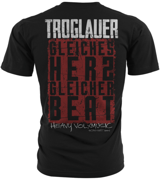 T-Shirt "Gleiches Herz Gleicher Beat - 15 Jahre Troglauer"